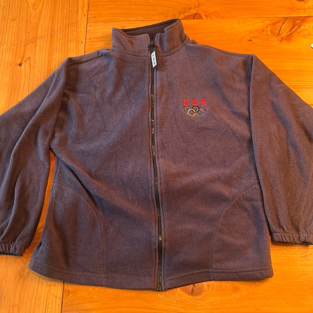 Vintage women’s L made in USA Olympics full zip fleece